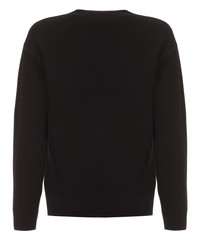 Rear Cut-out of Black Long-Sleeved Shirt on Invisible Mannequin