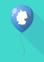 Long shadow balloon with  a map of Germany
