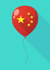 Long shadow balloon with  the five stars china flag symbol