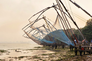 Chinese fishing nets in Fort Kochi