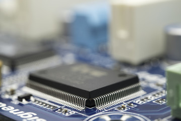 Computer chip close up