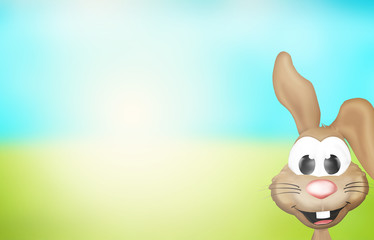 Obraz premium Easter Bunny Sunny Nature Landscape