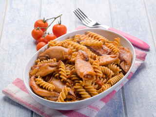 pasta with squid and  tomatoes