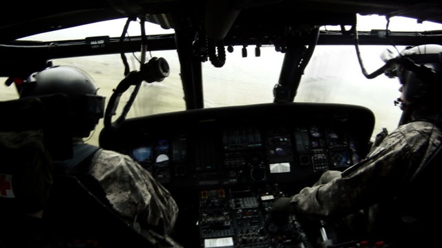 Point of view from Black Hawk helicopter.