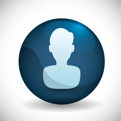 People profile silhouette 