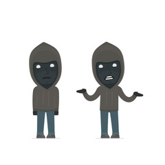 Confused  Character Anonymous Hackers in ignorance and does not