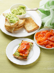 canape with salted salmon