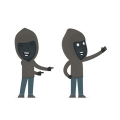 Happy and Cheerful Character Anonymous Hackers making presentati