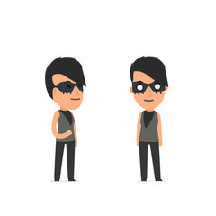 Happy Character Outsider Girl standing in relaxed pose