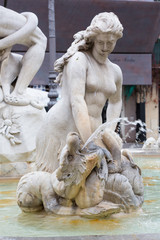 Fototapeta na wymiar The Fontana del Nettuno (Fountain of Neptune) - Rome - Italy