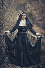 Naklejka premium The very beautiful nun