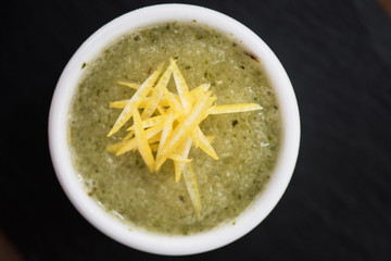 Refreshing lemon sorbet 