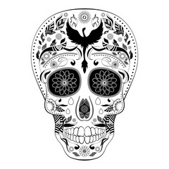 Dia de Muertos Tattoo Skull Day of The Dead Full