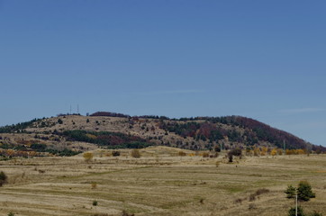 Beauty autumnal color in the Plana mountain toward Manastirishte peak , Bulgaria 