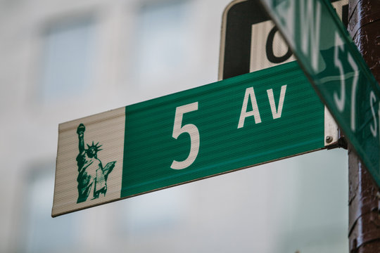 5th Avenue Sign, Manhattan, New York