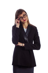 business woman in glasses