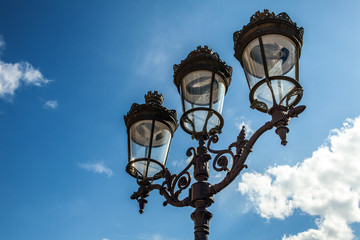 Fototapeta na wymiar Ancient streetlight.