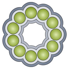 Abstract rounded ornament Ball-bearing