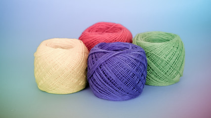 colorful yarn with filter effect retro vintage style
