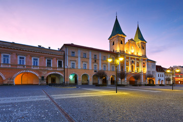 Main square in the city of Zilina in central Slovakia.