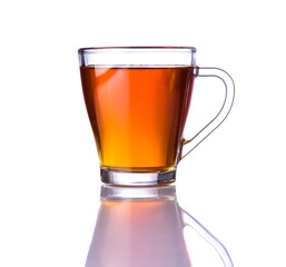 Brown Tea Isolated on White Background