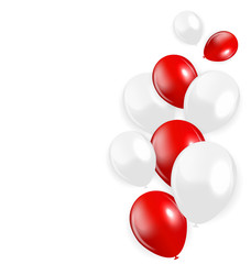 Set of Red Balloons, Vector Illustration