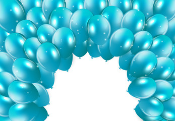 Glossy Balloons Background Vector Illustration