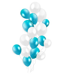 Fototapeta na wymiar Colored Balloons Background, Vector Illustration.
