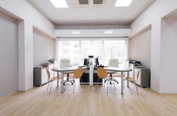 Bright modern office with two desks
