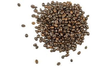 coffee beans isolated on white