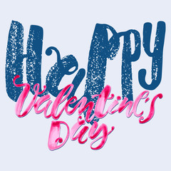 Happy valentines day love concept hand lettering motivation post