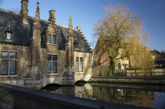 The canals of Bruges, mill