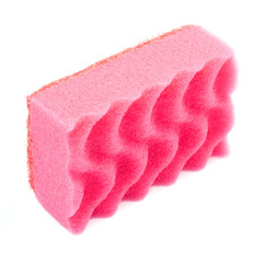 dish washing sponge, isolated on white background