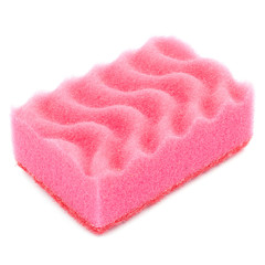 Obraz na płótnie Canvas dish washing sponge, isolated on white background