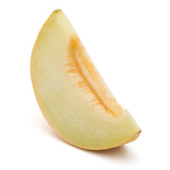 melon slice isolated on white background cutout