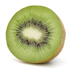 Naklejka na ściany i meble Sliced Kiwi fruit half isolated on white background cutout