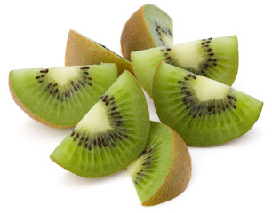 Fototapeta premium Plasterki Kiwi na białym tle na białe tło wyłącznik