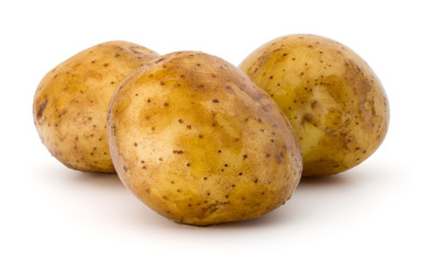 new potato tuber isolated on white background cutout