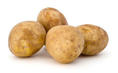 new potato tuber isolated on white background cutout