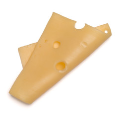 cheese slices isolated on white background cutout