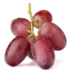 red grape bunch isolated on white background cutout