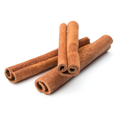 cinnamon stick spice isolated on white background closeup