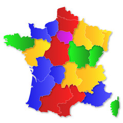 Carte des nouvelles régions