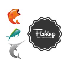 Naklejka premium fishing tournament design 