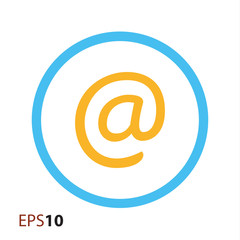 Obraz premium Email sign vector icon for web and mobile