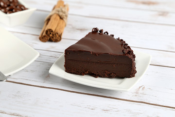 slice of chocolate cake