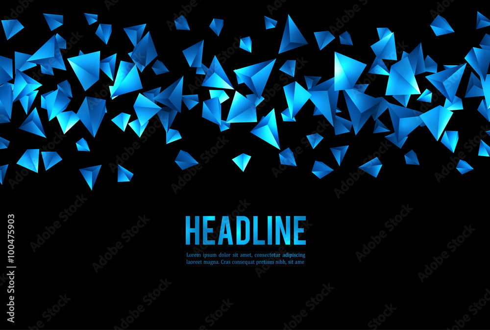 Poster wireframe polygonal background.