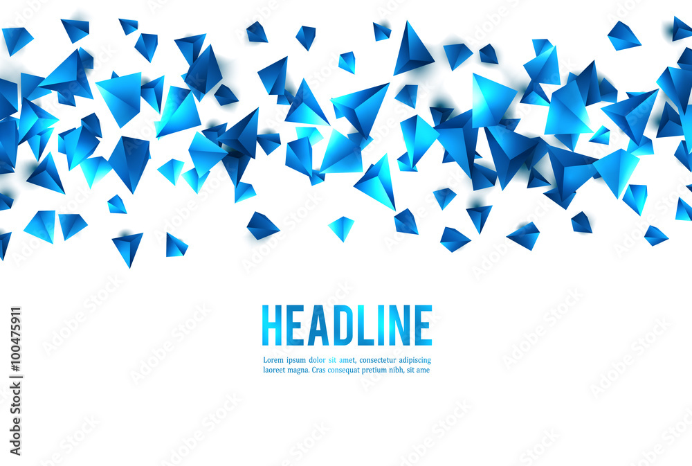 Poster Wireframe polygonal background. 