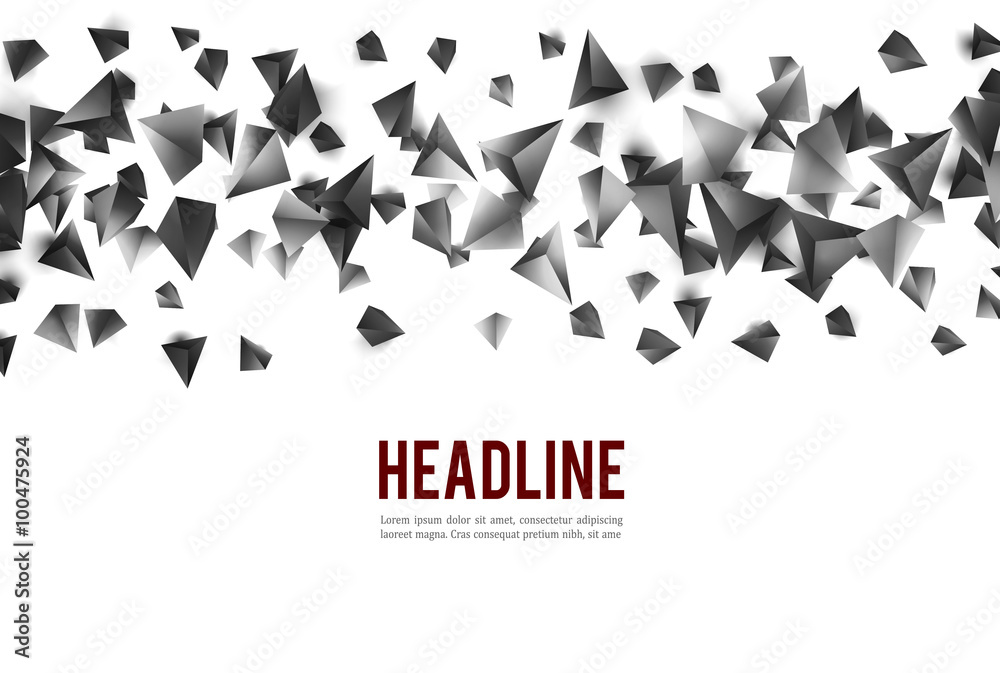 Poster wireframe polygonal background.