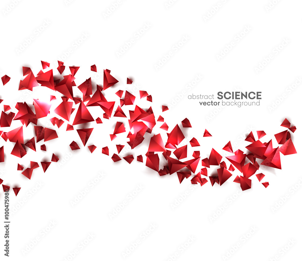 Poster wireframe polygonal background.